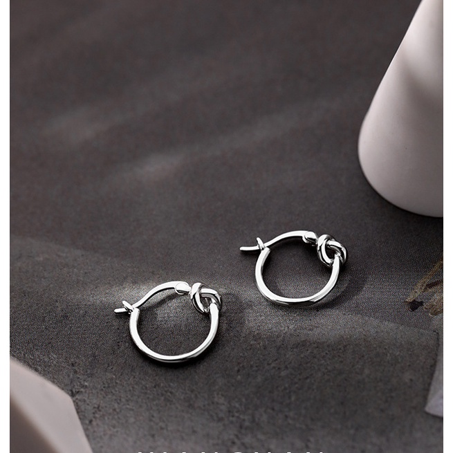 Khuyên Tai Tròn Trơn Đơn Giản Phong Cách Hàn Quốc Cho Nữ