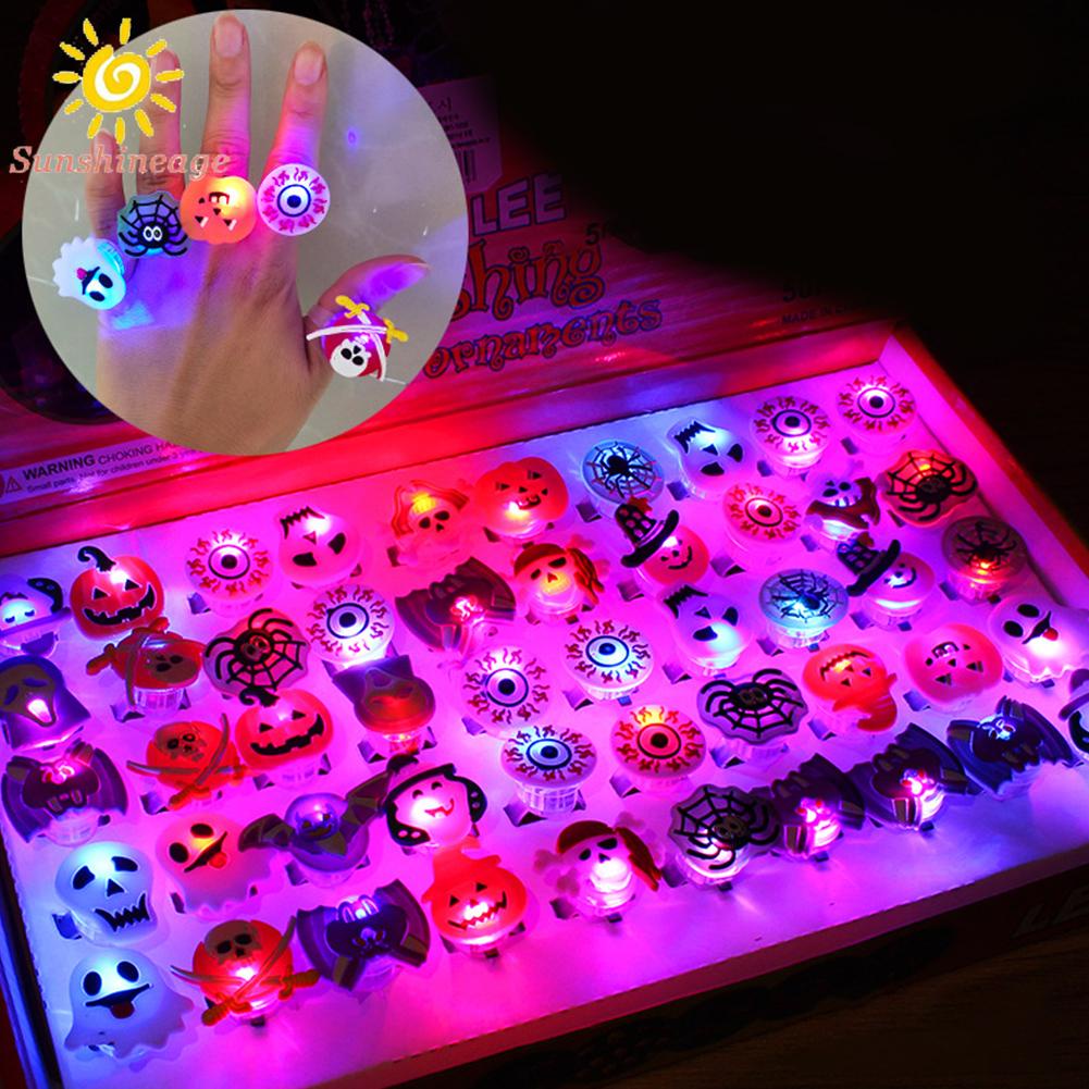 Nhẫn Đèn LED Phát Sáng Họa Tiết Hoạt Hình Giáng Sinh Chất Lượng Cao Dành Cho Trẻ Em