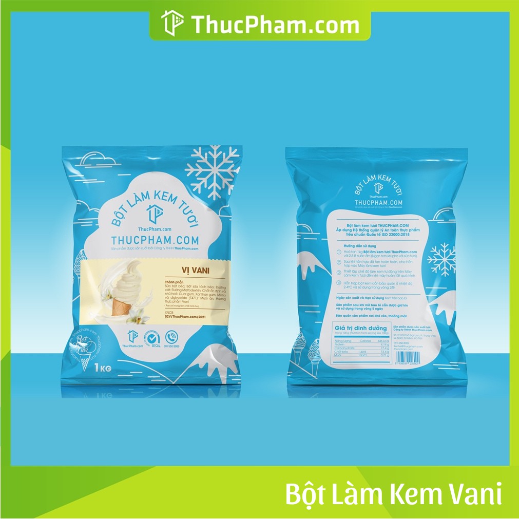 Bột Làm Kem Tươi THUCPHAM.COM Vị Vani 1kg - Công Thức Độc Quyền Hương Vị Mới, Không Gắt, Không Hắc | BigBuy360 - bigbuy360.vn