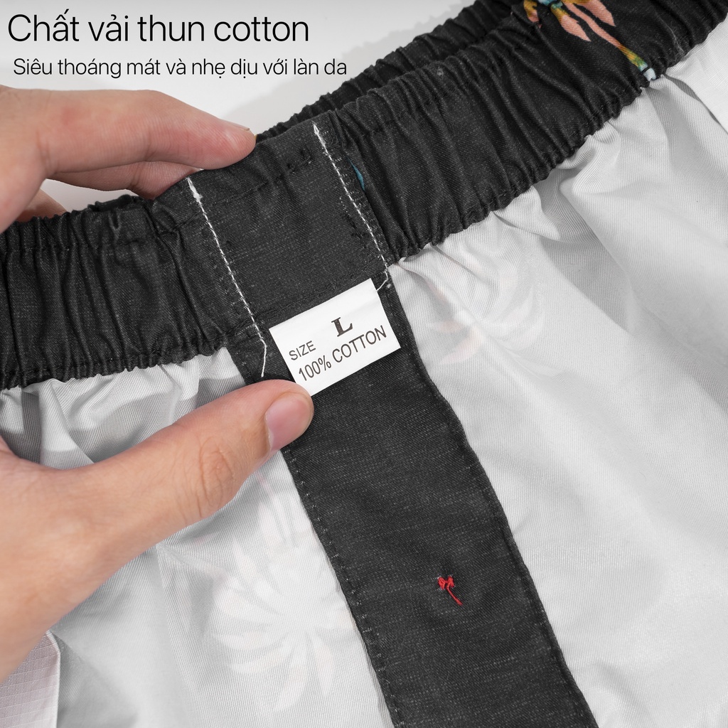 Quần short mặc ngủ, mặc nhà nam nữ BAMI HOME đùi cotton cao cấp có túi tiện lợi đa dạng họa tiết QNCT1- 030
