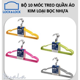 Bộ 10 Móc Treo Quần Áo Lock&Lock - Kim Loại Bọc Nhựa ETM376