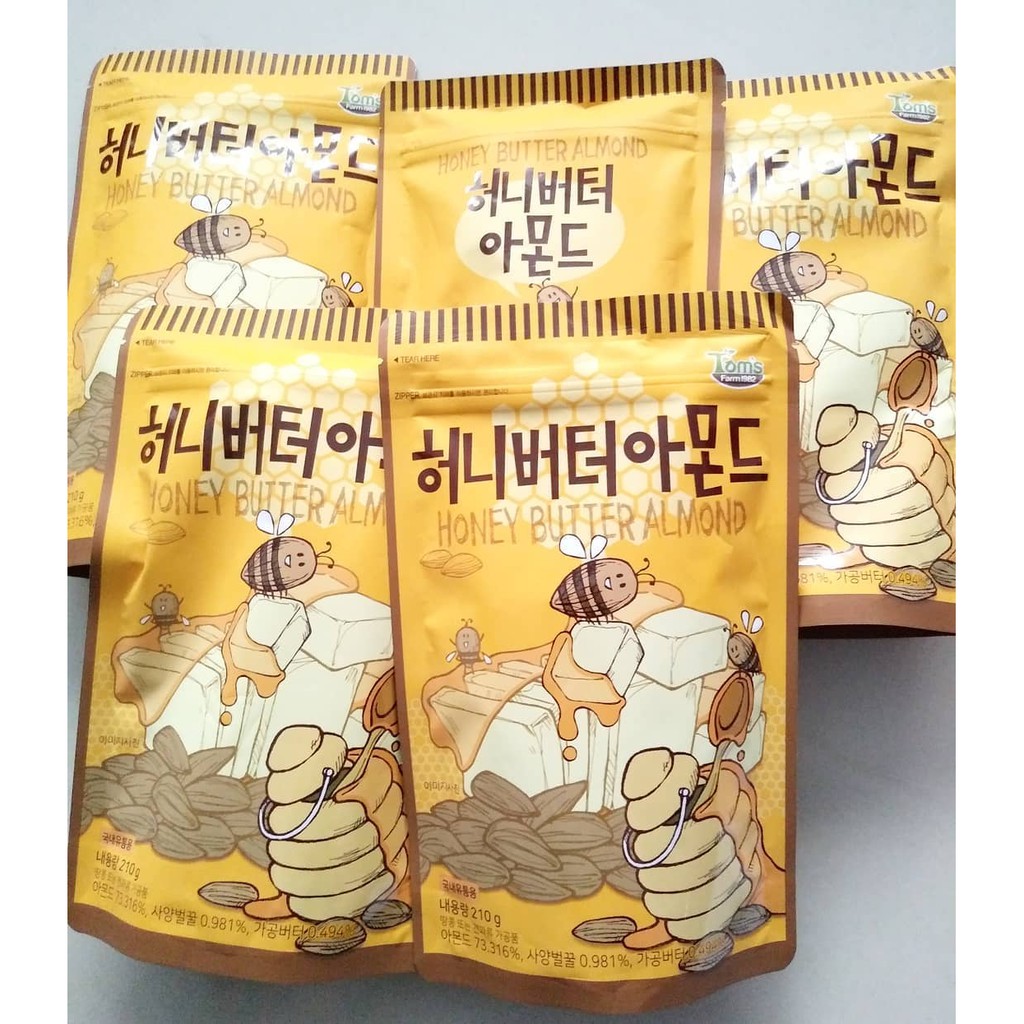 Hạnh Nhân Tẩm Mật Ong Tom's Farm - Gói 210g | BigBuy360 - bigbuy360.vn