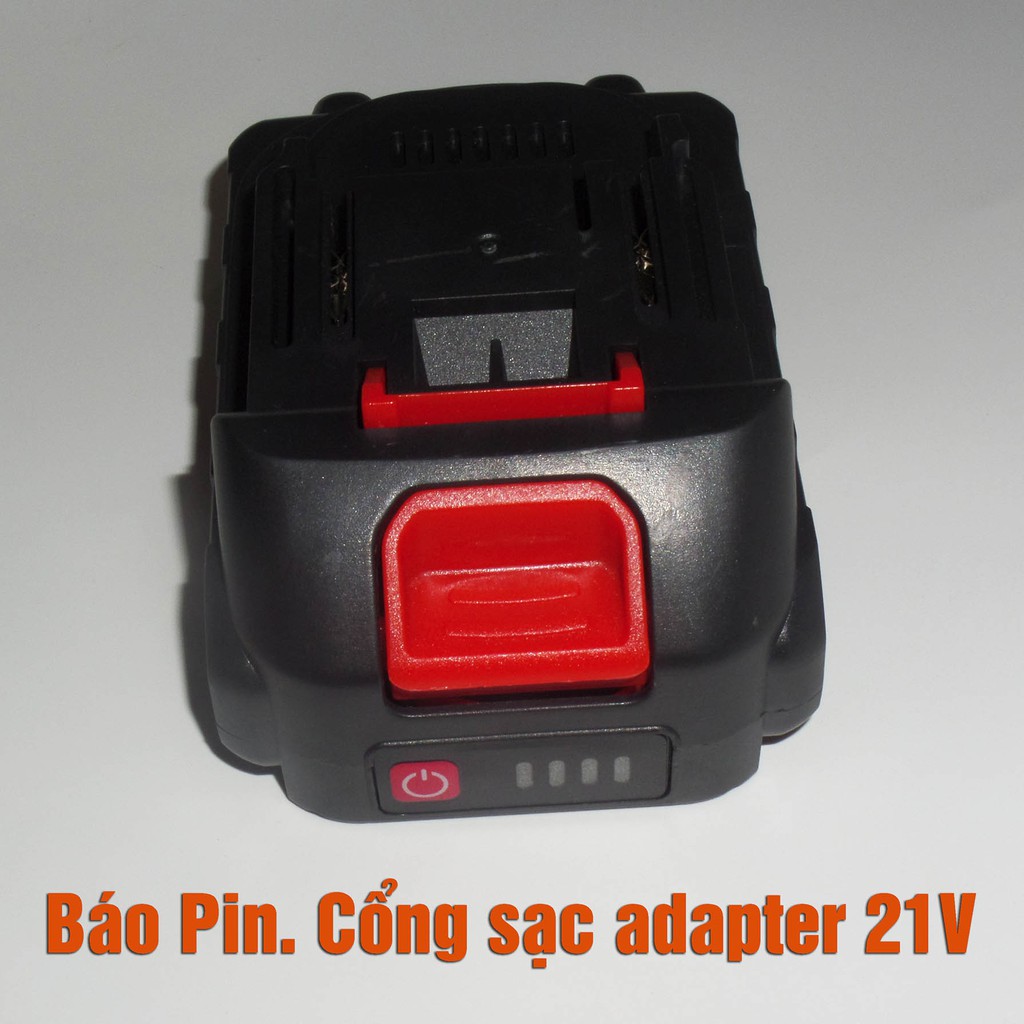 Pin Makita 18V 5S1P 2AH, dùng sạc adapter 21V 5.5*2.5mm