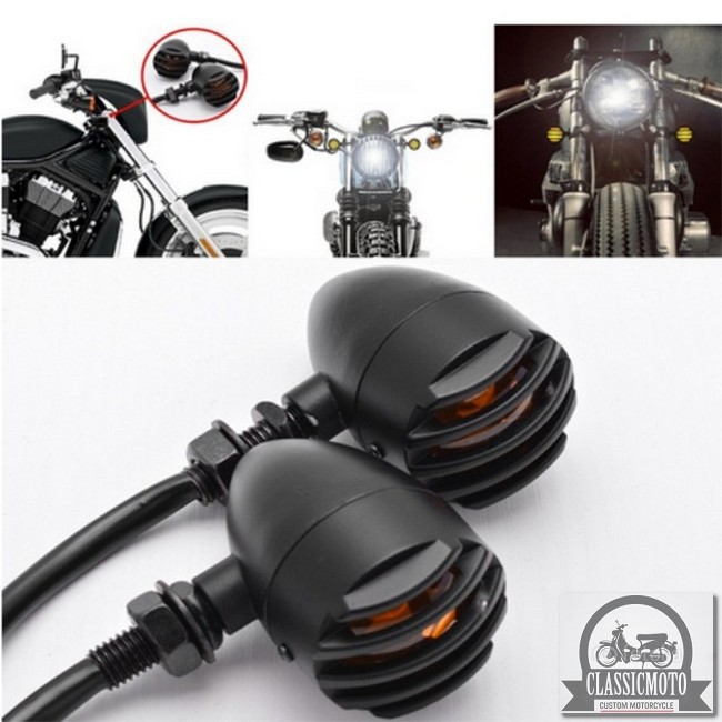 ĐÈN XI NHAN CLASSIC - Đèn Xi nhan độ Harley CafeRacer Chopper Bobber CG125 SU GN125 Win Honda Yamaha