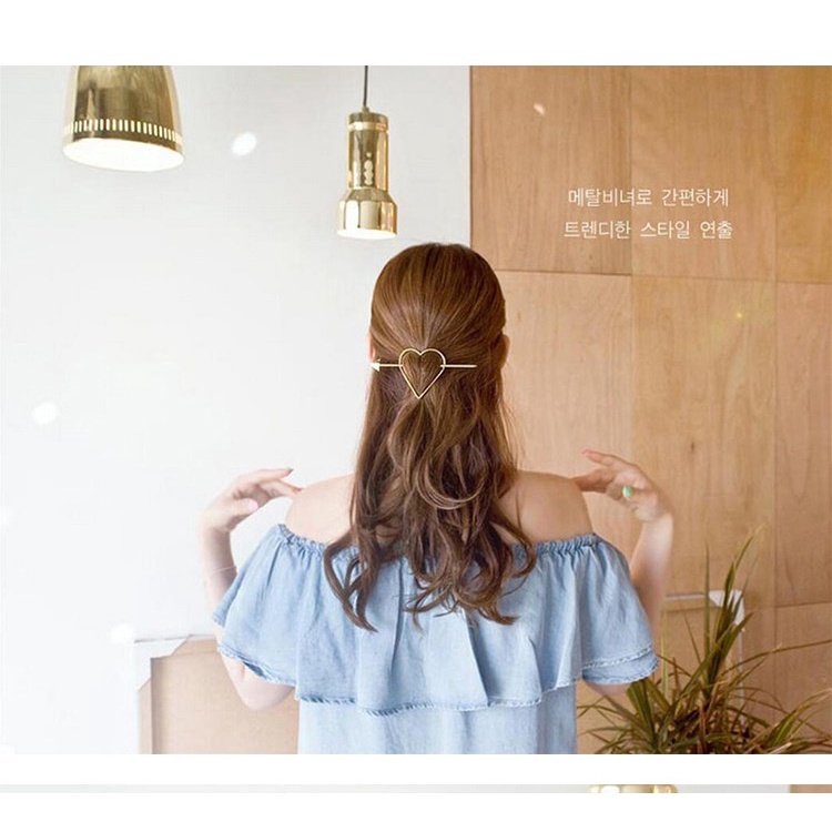 Kẹp tóc chèn lược kim loại KT38