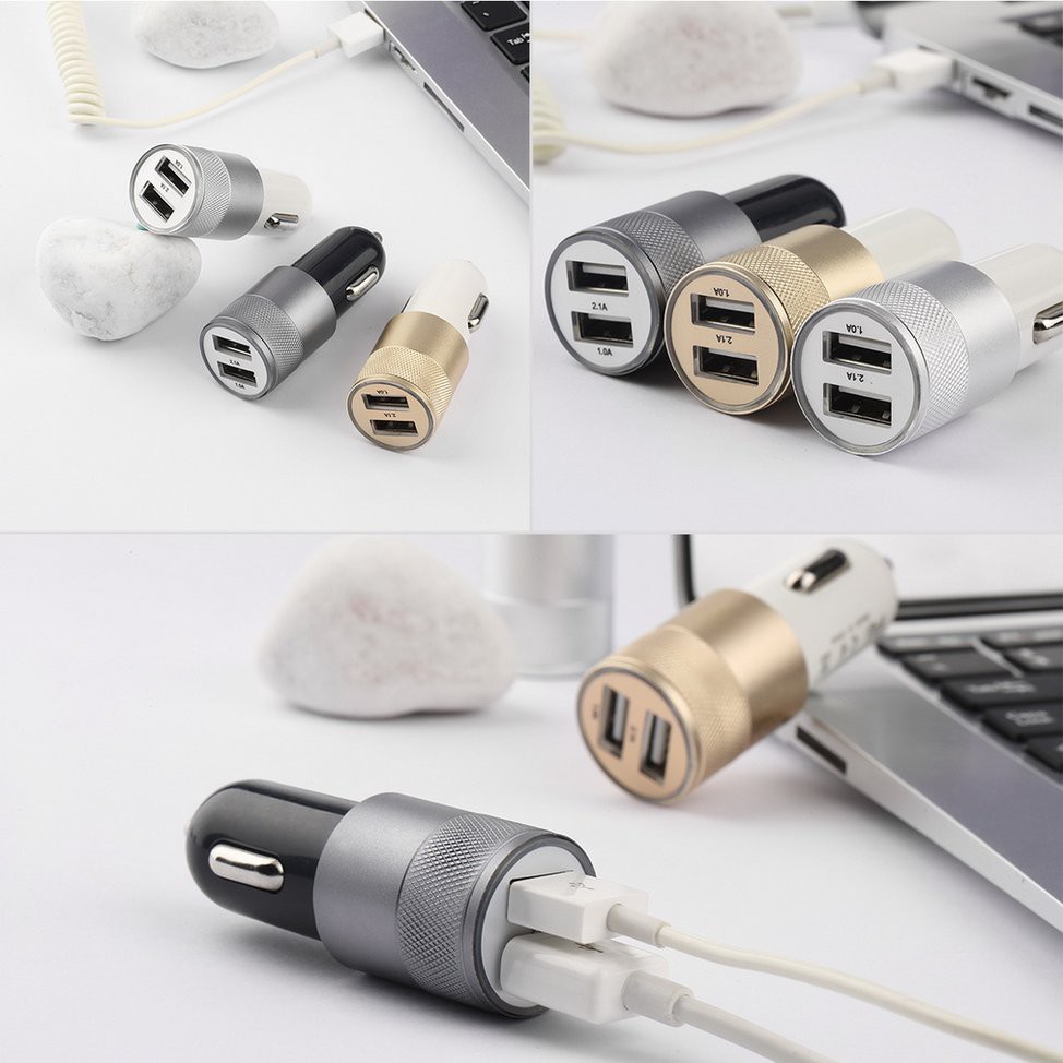 Tẩu sạc 2 cổng DC12-24V USB cho iphone6/6s/5 iPod/Ipad