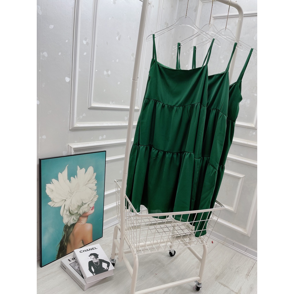 Váy nữ bay doll 2 tầng chất liệu thô đũi - Hàng có sẵn - Xưởng may Lộc Vân - L51