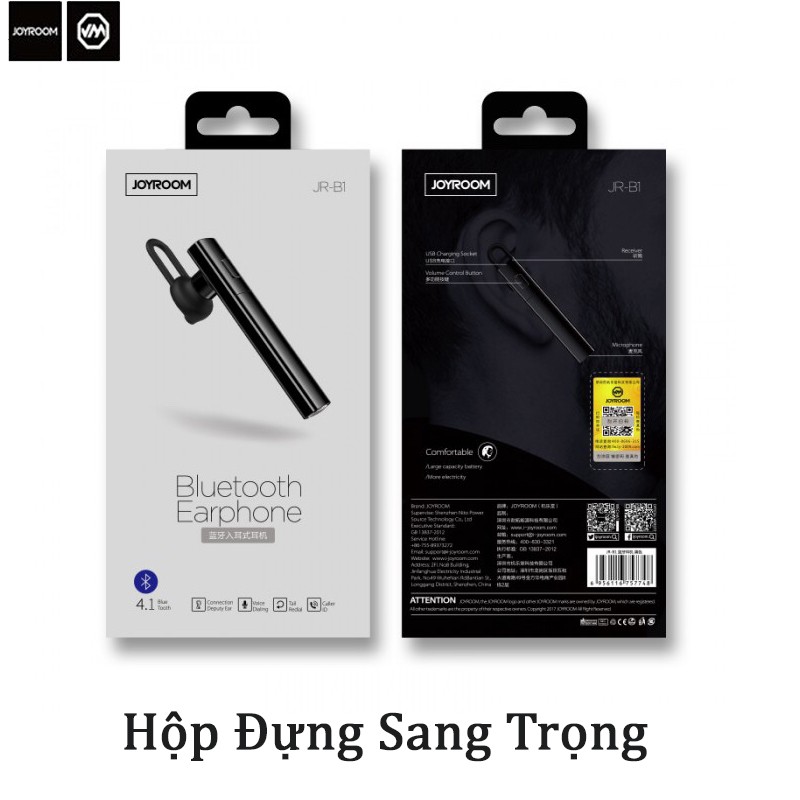 TAI NGHE BLUETOOTH KHÔNG DÂY JOYROOM JR B1 ĐẬM CHẤT ĐÀM THOẠI NGHE NHẠC TỐT