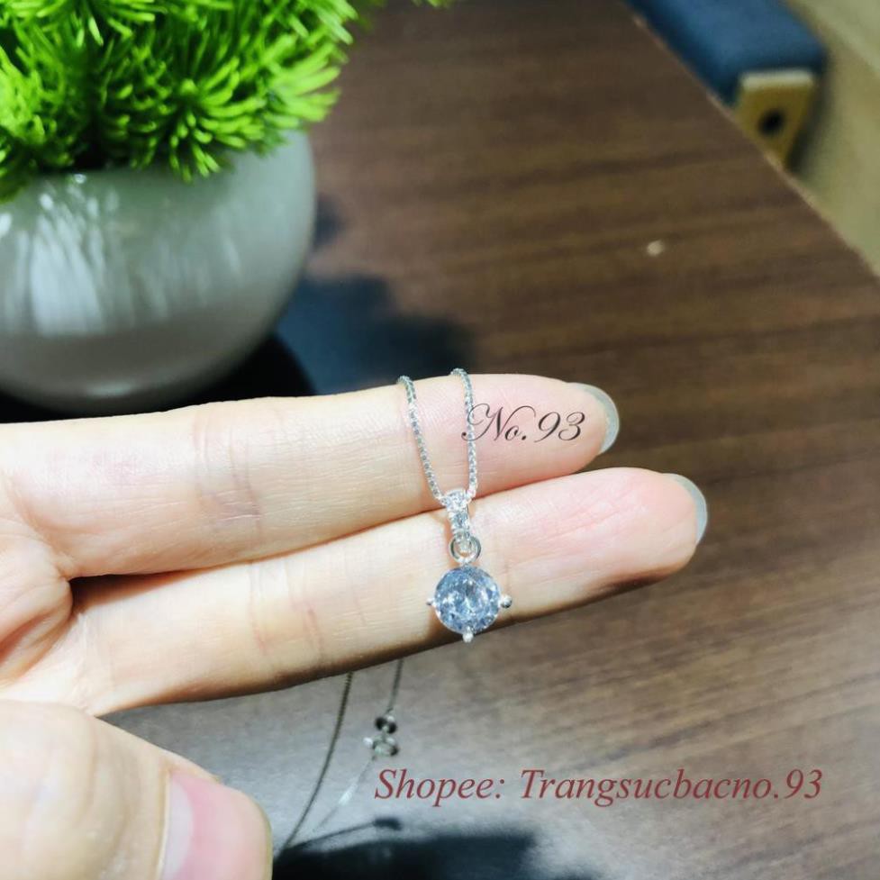 (BẠC CHUẨN)  DÂY CHUYỀN BẠC CHO NỮ MẶT ĐÁ NHỎ TRẺ TRUNG PHỤ KIỆN TRANG SỨC CAO CẤP NO.93 VÒNG CỔ NỮ ĐẸP  SILVER x