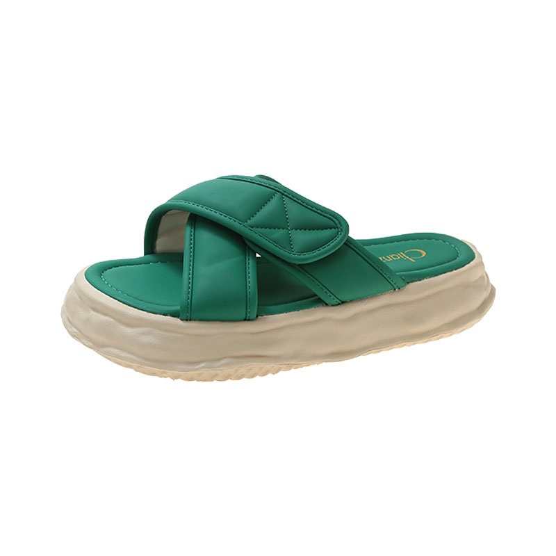 Dép sandal IELGY hở ngón có quai dán phong cách đi biển cho nữ