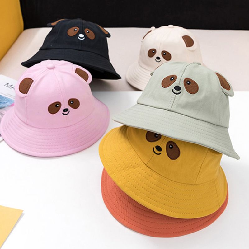 Nón Tai Bèo Kèm Tấm Chắn Trong Suốt Bảo Vệ Toàn Diện Chống Giọt Bắn Họa Tiết Hoạt Hình Gấu Trúc Dễ Thương Cho Bé