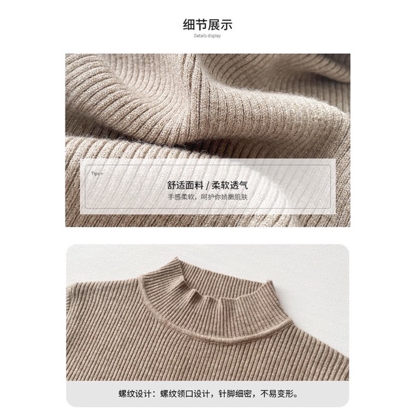 ÁO LEN TĂM CỔ 3 PHÂN CHẤT TÀU DÀY DĂN MỀM MỊN KHÔNG XÙ HÀNG QUẢNG CHÂU CHÍNH HÃNG 100% | BigBuy360 - bigbuy360.vn