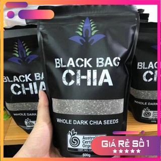 [ Siêu Rẻ ] Hạt Chia Úc Organic Chia Seeds Túi Đen 500gr (Hàng Chuẩn)- DoAnVat.fun (Đồ Ăn vặt  + FREESHIP)