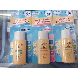 Sữa Chống Nắng Kháng Khuẩn Dưỡng Ẩm Bioré UV Perfect Protect Milk Moisture SPF50 PA+++ 25ml