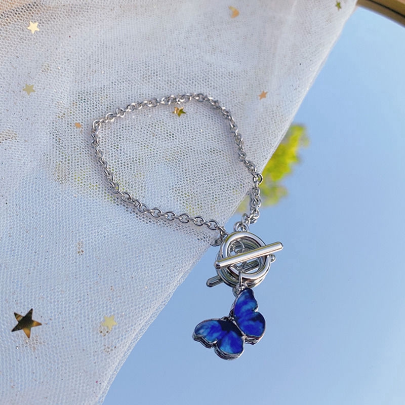 Vòng Đeo Tay Mặt Hình Bướm Xinh Xắn Theo Phong Cách Hàn Quốc