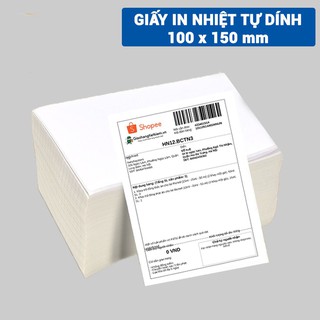 [TỆP  3000 TỜ 100x150mm] GIẤY IN NHIỆT KHỔ A6 DẠNG TỆP CÓ SẴN KEO, GIÁ RẺ, AN TOÀN, TIẾT KIỆM