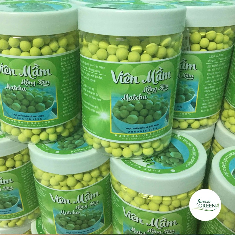 500gr viên mầm đậu nành hồng sâm matcha tăng vòng 1, hỗ trợ tăng sinh lý nữ có giấy chứng nhận ATTP FG937 by handmade