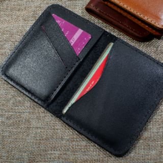 Ví mini da bò Slim siêu mini siêu gọn Handmade