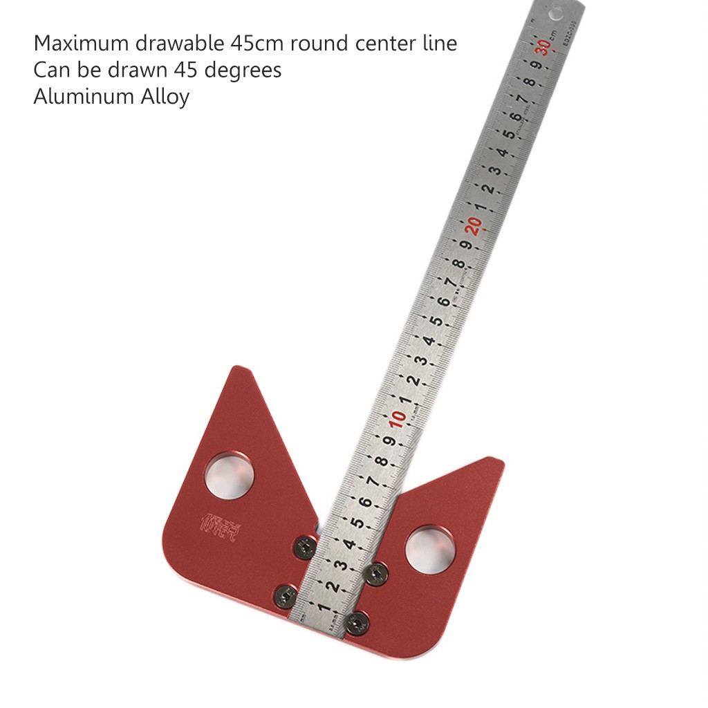 ♥♥45 Degree Scriber Round Center Line Drawing Ruler Gauge Carpenter  Tools