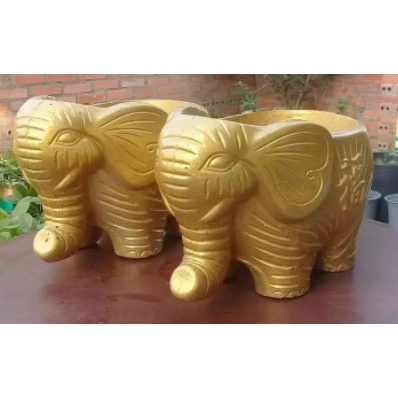 Khuôn đúc chậu hình con voi to dài 45cm cao 30cm ngang 25cm đổ úp đáy