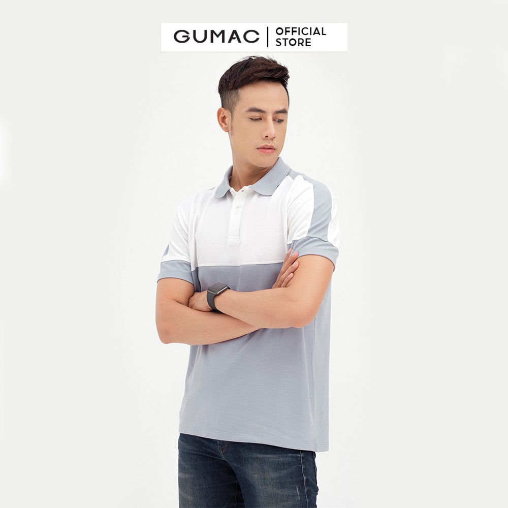 [Mã WABRGD12 giảm 10% đơn 250K] Áo thun nam polo phối màu GUMAC ATNB5112 | BigBuy360 - bigbuy360.vn