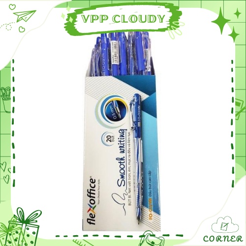 Hộp 20 Cây Bút Bi Thiên Long Flexoffice FO-03/VN ( Xanh) 💖 𝑭𝑹𝑬𝑬𝑺𝑯𝑰𝑷 💖