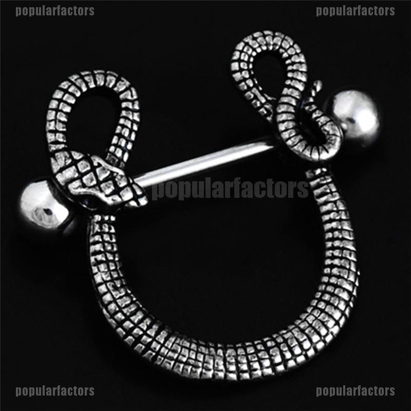 Khuyên Xỏ Cơ Thể Hình Rắn Bằng Thép Không Gỉ 14G