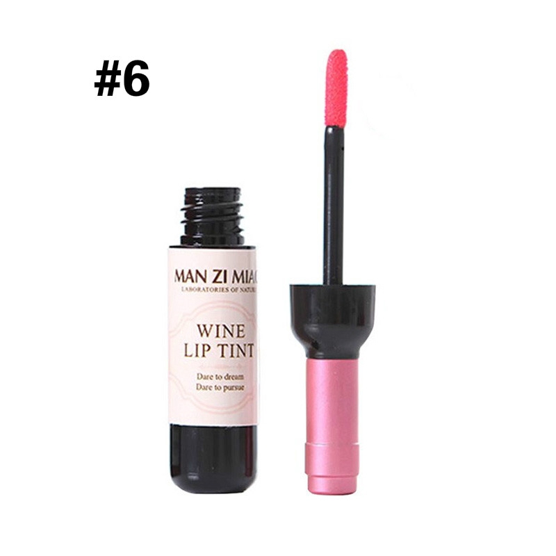 [Hàng mới về] Son môi dưỡng ẩm lâu phai thiết kế vỏ hình chai rượu vang với 6 màu son lựa chọn