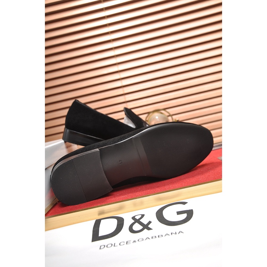 Giày lười nam da thật Dolcd & Gabbana D&G kiểu dáng cổ điển kết hợp với họa tiết thú vị, độc đáo