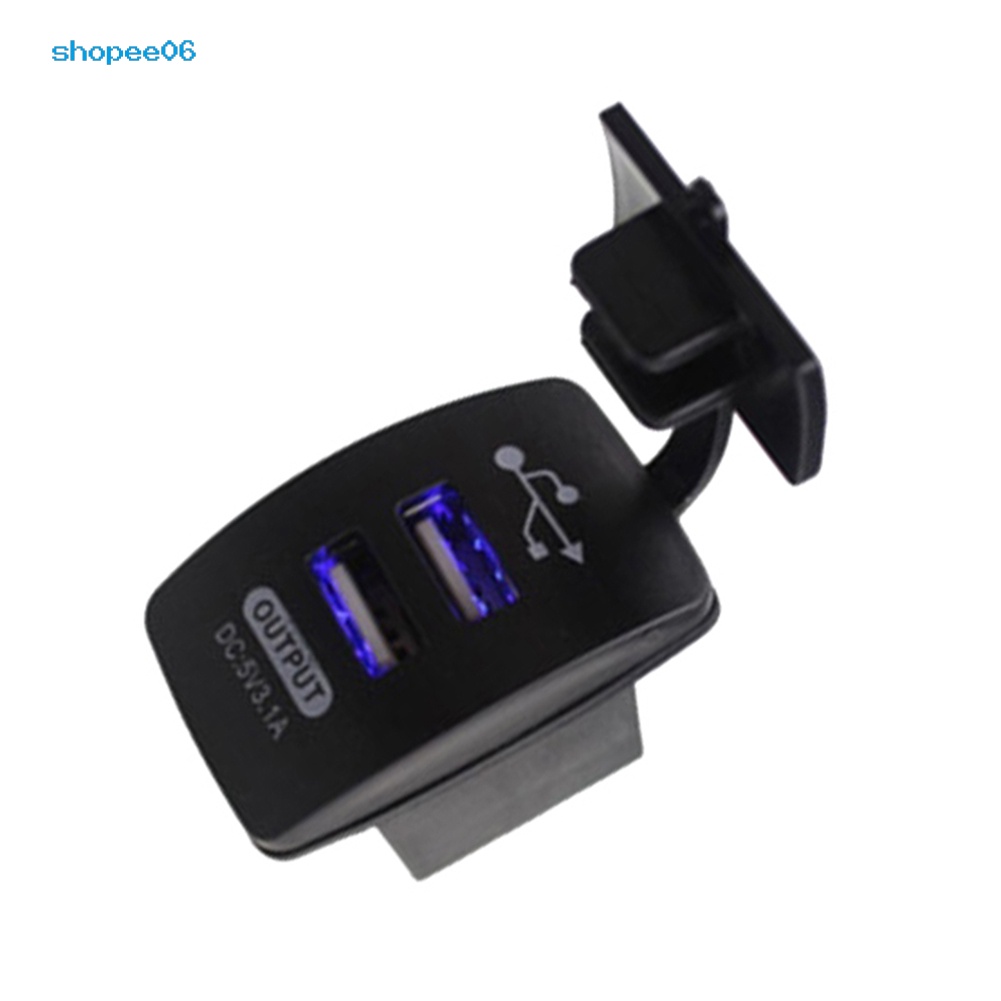 Ổ Cắm Sạc USB Hai Cổng Chống Thấm Nước Thông Dụng Cho Xe Máy/Xe Hơi