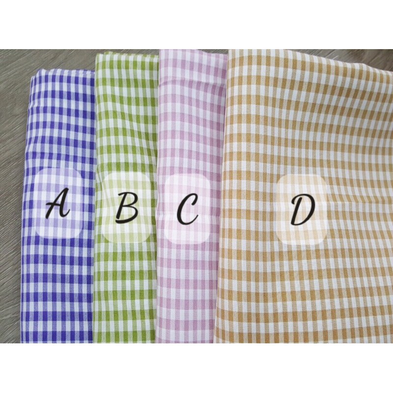 V160🌈VẢI TWILL HOẠ TIẾT CARO MAY ĐỒ CHO TRẺ EM, OUTFIT DOLL, OBITSU/ DIY, HANDMADE, QUILTING, SCRUNCHIES