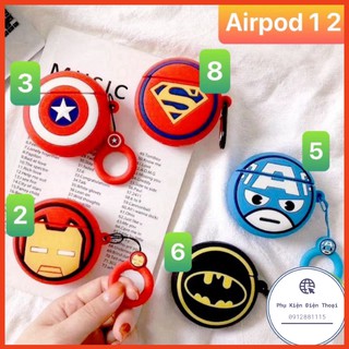 🍀 🌟 Vỏ bọc silicon Airpod 1 2 3 ( Pro )🌟 Các Siêu Anh Hùng cho hộp sạc tai nghe Bluetooth Airpod ⚡Phụ Kiện Điện Thoại
