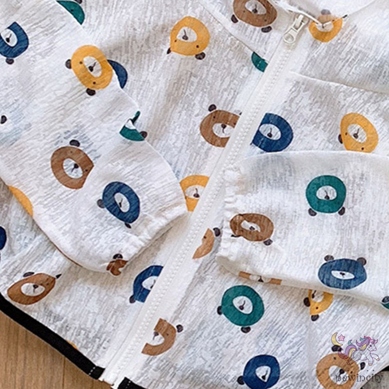 Áo khoác có nón in hình hoạt hình thời trang cho bé gái