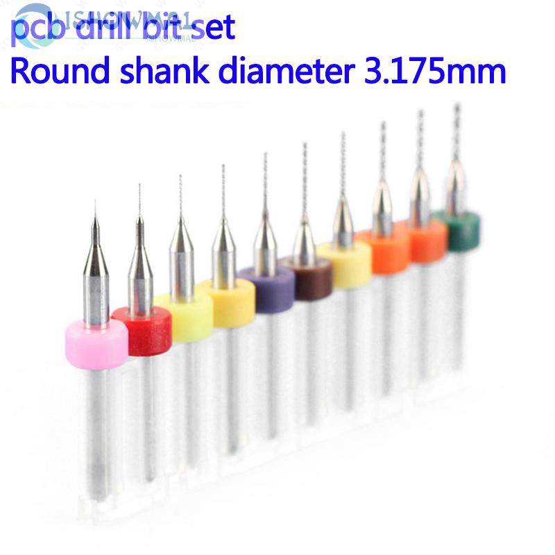 Set 10 Mũi Khoan Mini 0.1-1mm Chất Lượng Cao