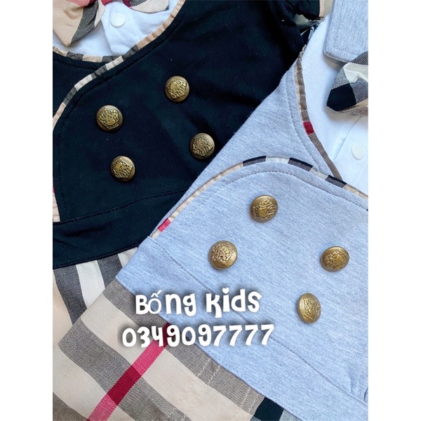 Body Đùi Bé Trai Kẻ Ô Nơ BBR