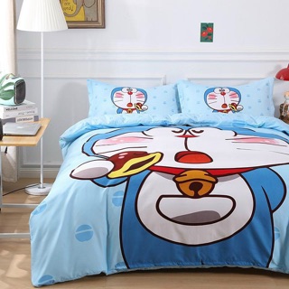 Bộ Drap & Chăn Phao Cotton Tina - Doreamon