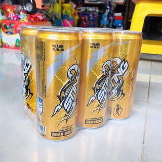 Lốc 6 lon Nước ngọt có gaz STING vị nhân sâm 6 lon x 330ml