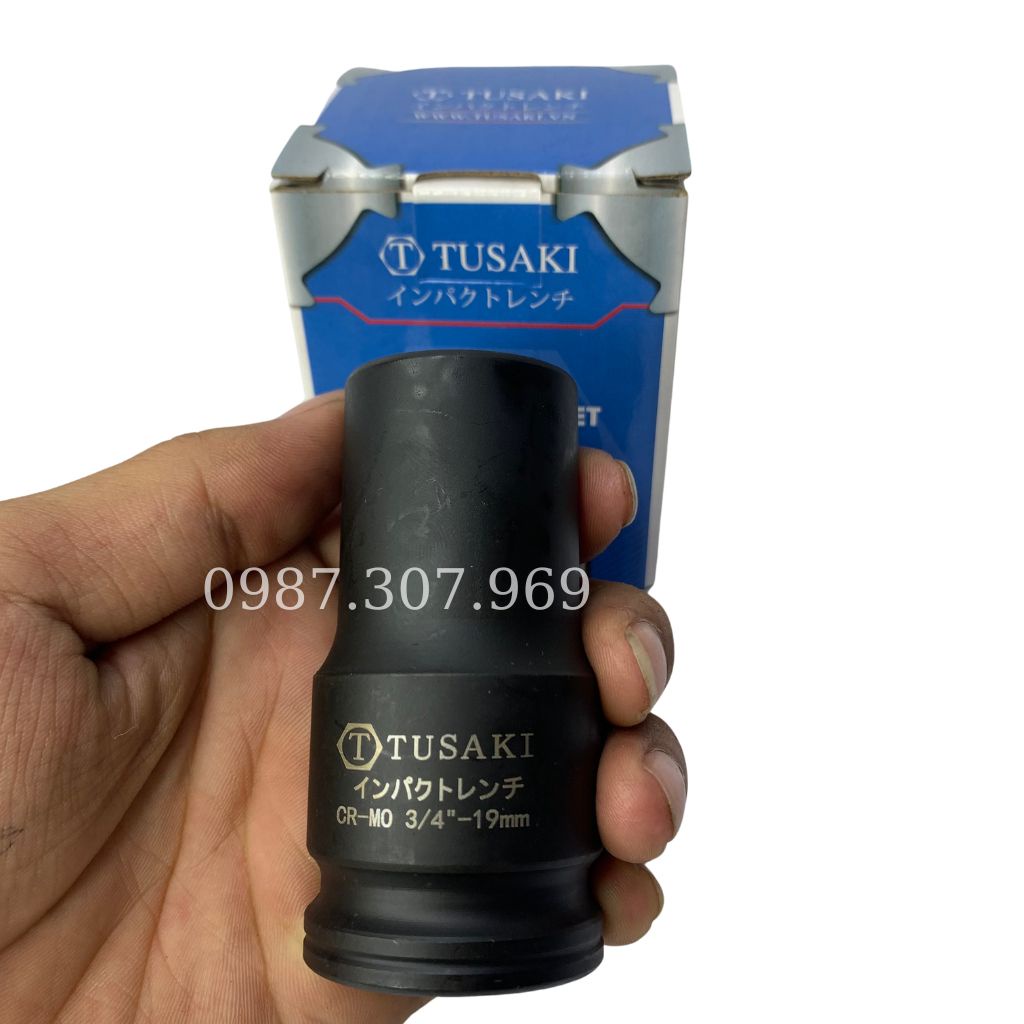 Đầu tuýp khẩu TUSAKI 6 cạnh 3/4" dài dùng để mở bulong hàng cao cấp.