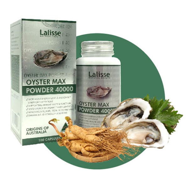 Tinh Chất Hàu Nhân Sâm Úc Lalisse Oyster Max Powder 40000 Hộp 100 Viên