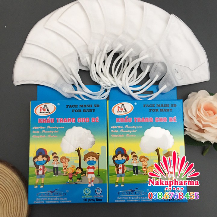 ✅ Khẩu trang trẻ em 5D Mask FAMAPRO Nam Anh - Khẩu trang y tế kháng khuẩn, chống tia UV để bảo vệ làn da bé