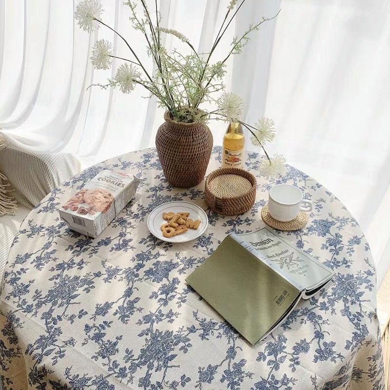 Khăn Trải Bàn Hoạ Tiết Hoa Vintage / Thảm Trải Picnic