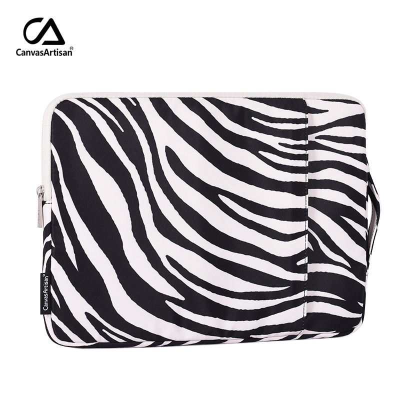 CanvasArtisan Túi đựng máy tính xách tay họa tiết ngựa vằn chống thấm nước cho Macbook Air Pro Thinkpad 11 / 12 / 13 / 14 / 15 Inch