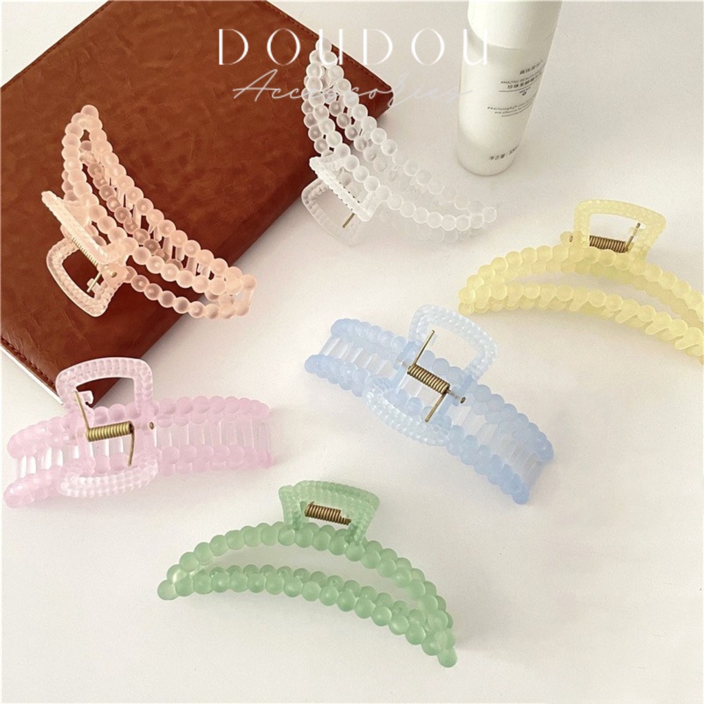 (XẢ KHO THANH LÝ) Phụ kiện kẹp tóc xinh DOUDOU Cặp tóc Kẹp càng cua Hàn Quốc cỡ lớn cho nữ thạch thời trang ZJ007