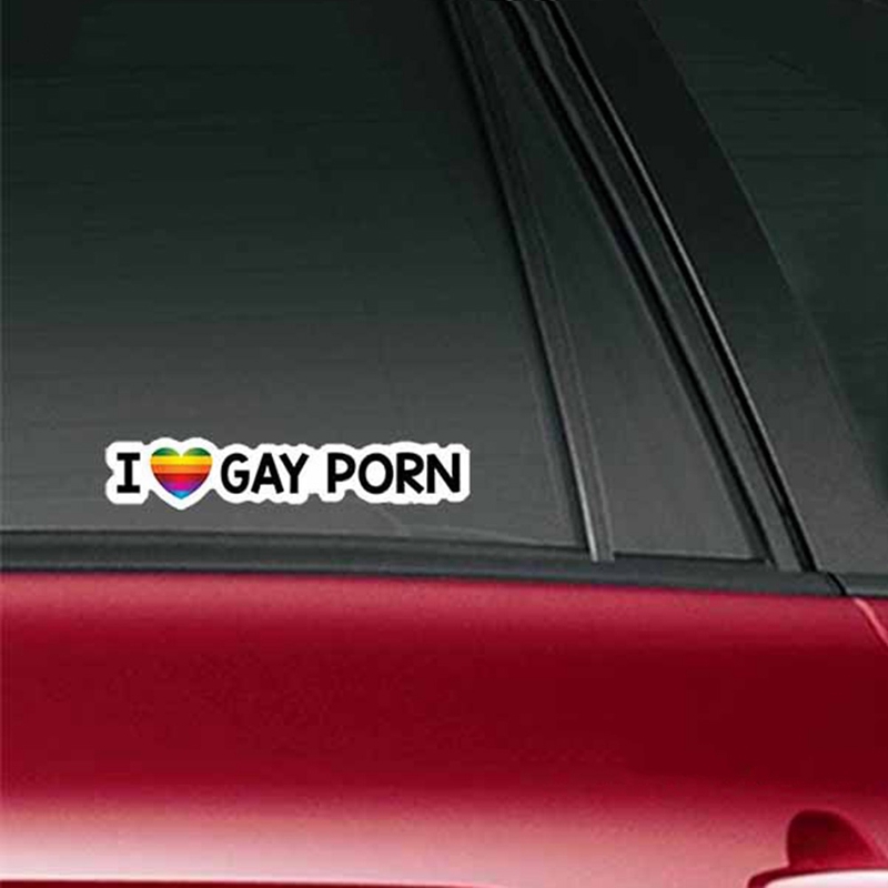 Decal Dán Xe Hơi Chữ I Love Gay Porn