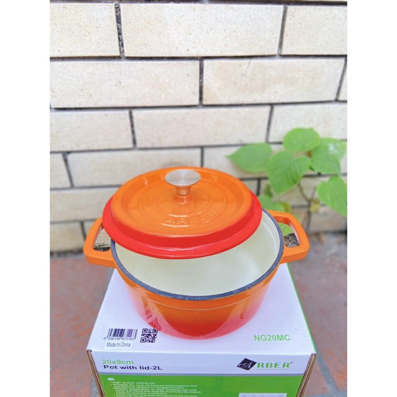 Nồi gang cao cấp Arber sz20cm, 22cm,24cm bảo hành 12 tháng
