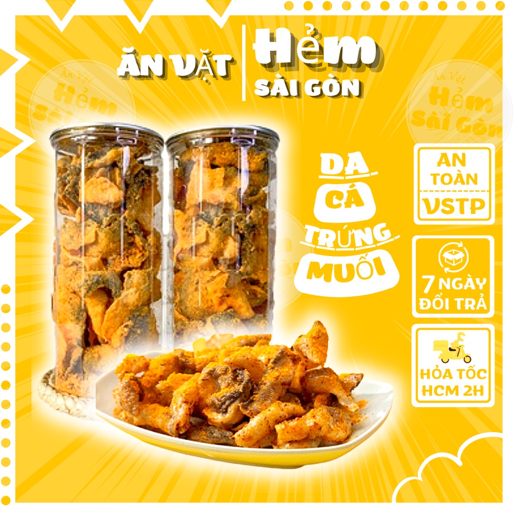 Da cá trứng muối hủ 250g ,da cá hoàng kim sốt trứng muối giòn mặn vị trứng muối đặc trưng | Ăn Vặt Hẻm Sài Gòn