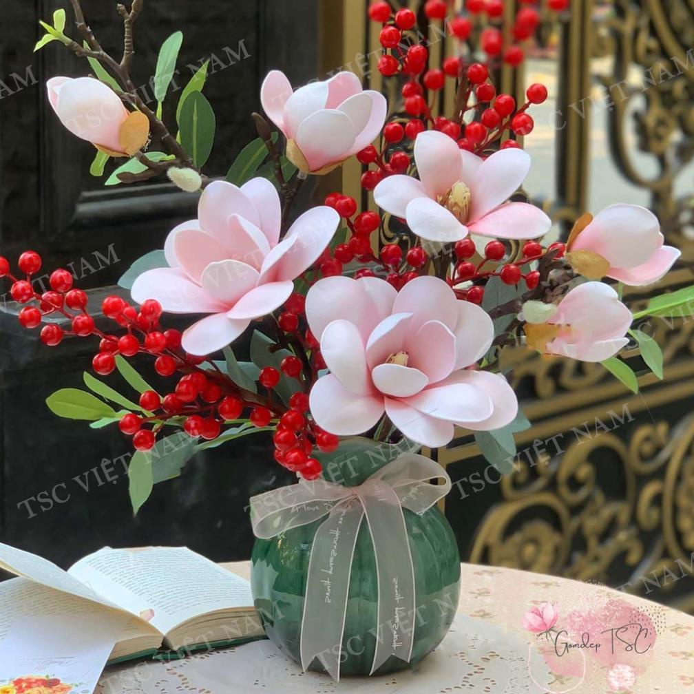 Bình hoa gốm sứ trang trí nhỏ đẹp - Lọ cắm hoa decor chụp ảnh - Bát Tràng