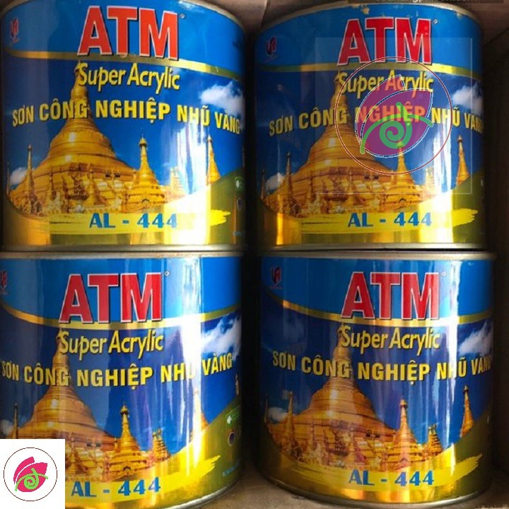 Sơn công nghiệp nhũ vàng ATM 444  (800ml) ( lưỡng tính) cho gỗ, xi măng, kim loại