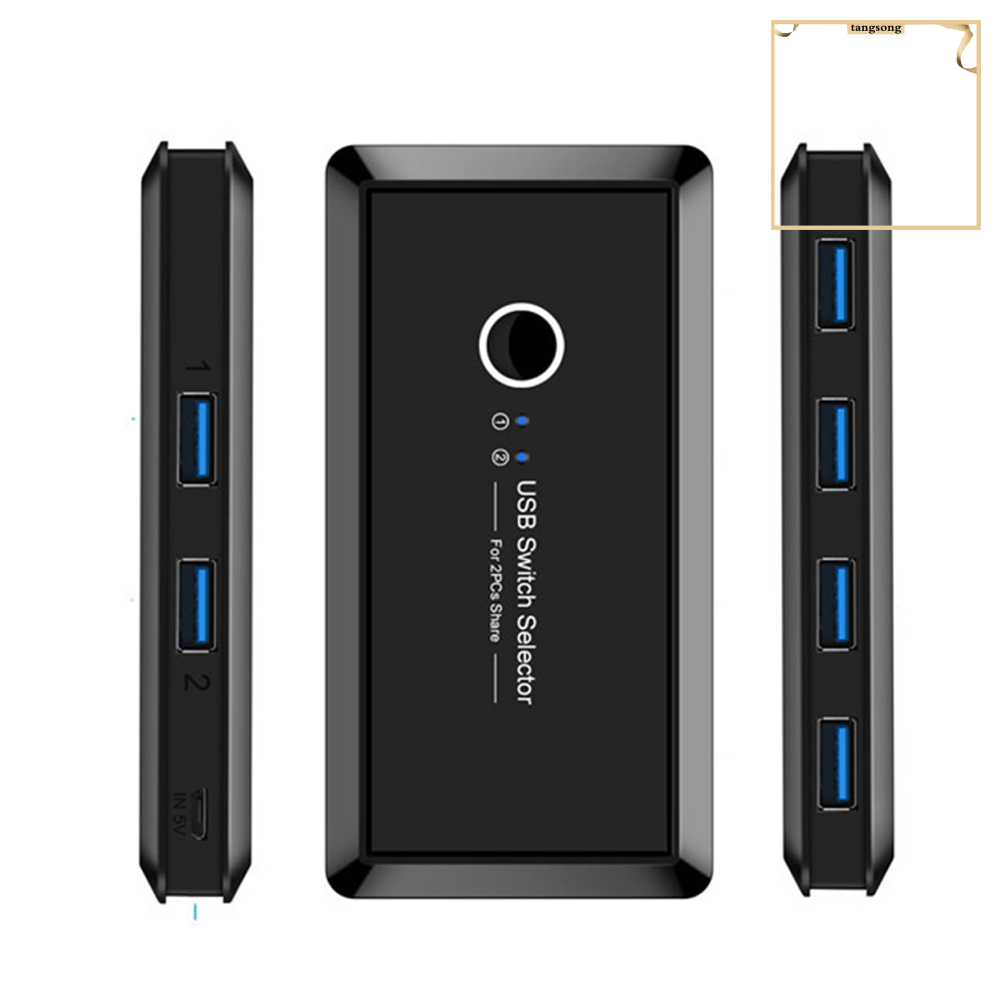 Bộ 2 Thiết Bị Chia 4 Cổng Usb 3.0 Cho Bàn Phím / Chuột Máy Tính