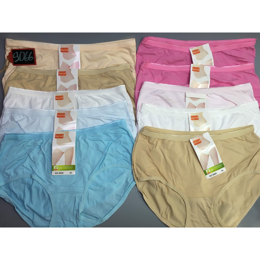 Quần lót nữ cotton 9066 có size lớn 80kg lưng cao thấm hút mồ hôi set 10 cái